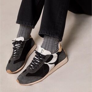 ROUJE ✨ Jackson trainer sneaker 38 7.5 two tone black